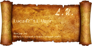 Luczáti Ugor névjegykártya